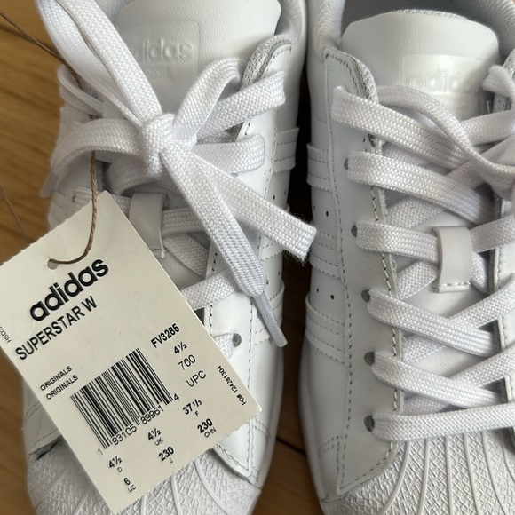 Adidas Superstar, white, US4.5M/6W - Picture 7 of 9
